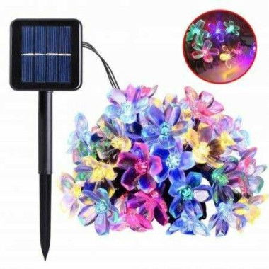 7M 12M Solar Garden Lights LED String Light Outdoor Fairy Lights Street Flower Garland For Indoor Garden Party Xmas Tree Decor