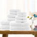 7pc light weight soft cotton bath towel set white. Available at Crazy Sales for $54.95