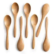 Detailed information about the product 7PCS Small Wooden Spoons,5.8 Inch Honey Spoons for Tea,Beech Wooden Honey Teaspoon for Coffee,Little Tiny Wood Spoons,Bamboo Table Spoon for Stirring,Wooden Spoons for Utensils Set