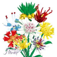 Detailed information about the product 8 in 1 Childrens Educational Flower Building Blocks Compatible With Major Brick For Endless Garden Combos Suitable for Children Aged 3 And Up