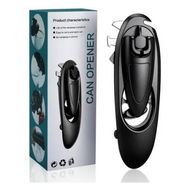 Detailed information about the product 8 in 1 Multifunctional Can Opener, Black Smooth Edge Bottle Opener with Magnetic, 360 Degree Rotating Handle Can Opener Manual