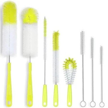 8 Pack Bottle Cleaning Brush Set, Long Handle Cleaner for Narrow Neck Bottles, Hummingbird Feeder, Wine Beer Bottles, Kettle, Water Bottle, Straw Brushes