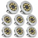 8 Pack Solar Ground Lights, 8 LED Warm White Waterproof Outdoor Landscape Lights for Yard Walkway Patio Lawn Driveway Decor. Available at Crazy Sales for $29.99