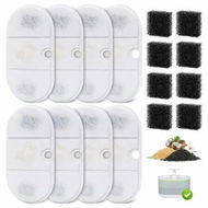 Detailed information about the product 8 Packs Replacement Filters Compatible with Capsule Cat Water Fountain PLWF002,8 Replacement Filters,8 Pre-Filter Sponges for 71fl oz/2.1L Water Fountain