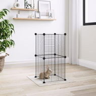 Detailed information about the product 8-Panel Pet Cage Black 35x35 cm Steel