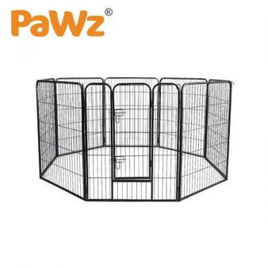 8 Panel Pet Dog Playpen Puppy Exercise Black 24 inch