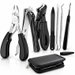 8 Pcs Long Handle Toenail Clipper Set, Heavy-Duty Wide Jaw Stainless Steel Cutters for Thick & Ingrown Toenails, Ideal for Seniors. Available at Crazy Sales for $24.99