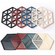 Detailed information about the product 8 Pcs Silicone Trivet Mats And Hot Pads Hexagon Heat Multifunction Kitchen Tool For Bowl Mats Dish Mats Placemats
