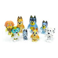 Detailed information about the product 8 PCS Wolfs Bluey Figures Toys Playset, Wolves Bluey Action Figurines Family and Friends Set, Cake Toppers 2.5 to 3 Inch