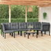 8 Piece Garden Lounge Set Black and Grey Poly Rattan. Available at Crazy Sales for $469.95