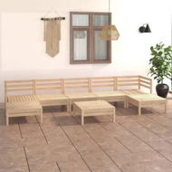 Detailed information about the product 8 Piece Garden Lounge Set Solid Pinewood