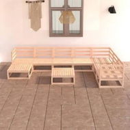 Detailed information about the product 8 Piece Garden Lounge Set Solid Pinewood