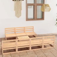 Detailed information about the product 8 Piece Garden Lounge Set Solid Pinewood