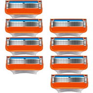 Detailed information about the product 8-Piece Razor Blade Refills for Gillette Fusion 5 in Orange New Version