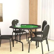 Detailed information about the product 8-Player Folding Poker Table Green 108x108x75 cm