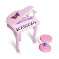 Detailed information about the product 8 Rhythms 37-Key Kids Electric Organ With Learning Flash Keyboard Light + Stool.