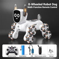 Detailed information about the product 8-wheel Stunt Robot Dog Toy With LED Eye And Ear Lights Gesture Sensing 2.4GHz 360 Degree Rotation Car Robots Toy For Kids