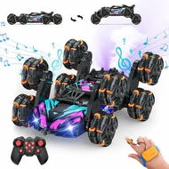 Detailed information about the product 8 Wheels Hand Controlled RC Stunt Car Toys,Gesture Sensing Remote Control Cars Age 3+,Birthday Gifts Ideas (Purple)