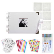 Detailed information about the product 80 Pages Scrapbook Photo AlbumDIY Craft Paper Photo BookDIY Handmade Album Scrapbook SetRecords AnniversaryGraduationTravellingColor White