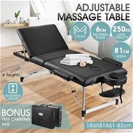 Detailed information about the product 80cm Aluminium Massage Table Bed Therapy Equipment-Black
