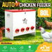 80L Chicken Bird Feeder Automatic Food Dispenser Auto Feeding Chook Hen Poultry Duck 10 PVC Ports Fence Coop Rain Rat Rodent Proof Galvanised Metal. Available at Crazy Sales for $79.90