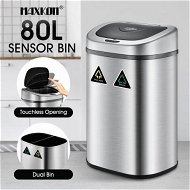 Detailed information about the product 80L Dual Sensor Rubbish Bin Recycle Automatic Garbage Kitchen Waste Trash Can Stainless Steel Maxkon