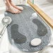 80x40cm Foot Scrubber Shower Mat With Feet Scrub Stone Antislip Suction Cups Grey. Available at Crazy Sales for $28.91