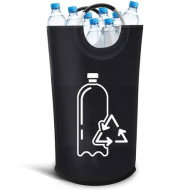 Detailed information about the product 82L Large Bottle Recycling Bag Container With Aluminum Handles,Heavy Duty Empty Deposit Can Collector,Waste Glass Storage Bin For Kitchen Laundry