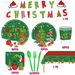 82Pcs Christmas Theme Grinch Party Tableware Set Paper Plates Cups Banners Tablecloth Merry Christmas Decorations Party Supplies. Available at Crazy Sales for $14.99