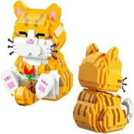 Detailed information about the product 834 Pieces Cute Animal Series Micro Mini Building Blocks Kit Orange Cat Micros Brick Building Toys