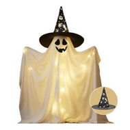 Detailed information about the product 85cm Smiley Face Wizard Hat Ghost Halloween Ideal For Halloween Garden Decorations And Festive Scenes