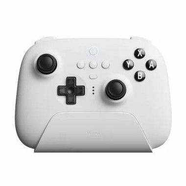 8Bitdo Ultimate Controller with Charging Dock, Pro Controller with Hall Effect Sensing Joystick, Compatible with Switch, Windows and Steam Deck (White)