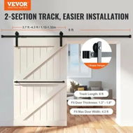 Detailed information about the product 8FT Sliding Barn Door Hardware Closet Track Kit for Single Door I Hanger