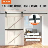 Detailed information about the product 8FT Sliding Barn Door Hardware Closet Track Kit for Single Door J Hanger