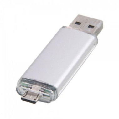 8GB Fashionable OTG USB Flash Drive For Smartphone/Tablet PC - Silver.