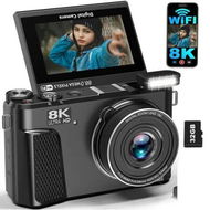 Detailed information about the product 8K Digital Camera for Photography, 88MP WiFi Vlogging Camera for YouTube with 18X Digital Zoom and 3 inch 180 Degree Flip Screen, 32GB Card