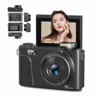 Detailed information about the product 8K Digital Camera for Photography,88MP WiFi Vlogging Camera,UHD Auto Focus Video Camera with 3inch 180 Rotating Screen,18x Zoom,Flash,18 Filters Black