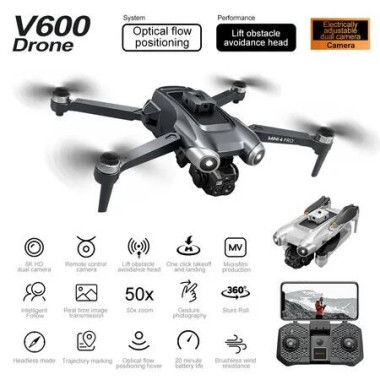 8K HD Dual Cameras Drone Professional Optical flow Positionin WIFI FPV GPS Dron RC Quadcopter Toy Color Black