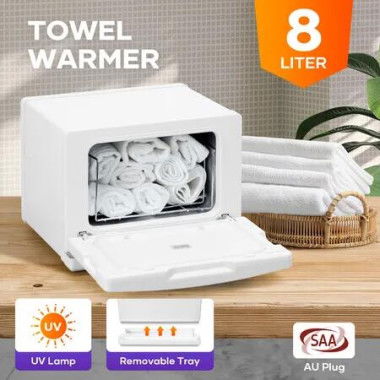 8L UV Towel Warmer Electric Heater Cabinet Stainless Steel Compact Steriliser Facials Barber Beauty Nail Shop Club Home Use