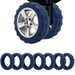 8Pcs Luggage Compartment Wheel Protection Cover,Shock Proof Carry on Luggage Wheels Cover,Wear Resistant and Noise Reducing, Blue. Available at Crazy Sales for $9.95