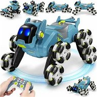 Detailed information about the product 8WD RC Stunt Car Toys 2.4GHz 360 Degree Rotating Changeable Robot Dog Remote Control Car Toys with Spray and Lights (Blue)