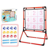 Detailed information about the product 9 Hole Toss Game Set 2In1 Water Fun Land Indoor Outdoor Backyard Family Game Party 12 Balls Easy Setup Carry Bag