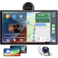 Detailed information about the product 9-Inch Advanced Wireless Carplay with 1080P Reverse Camera,Portable Touch Screen,Mirror Link,GPS Navigation,Bluetooth,FM,Siri