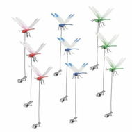 Detailed information about the product 9 Pack Dragonfly Clip,3D Dragonfly Garden Stakes Decor,Dragonfly Humming Bird Stakes,Deer and Horse Fly Deterrent