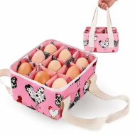 Detailed information about the product 9-Pouch Egg Collecting Basket,Durable Canvas Egg Bag With Padded Bottom For Chicken,Duck & Goose Eggs,Portable Egg Holder For Farm & Backyard Pink