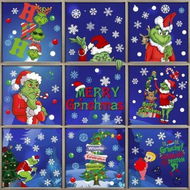 Detailed information about the product 9 Sheets Grinch Christmas Decorations Window Clings, 102pcs Christmas Window Stickers for Home School