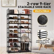 Detailed information about the product 9 Tiers Metal Shoe Rack Storage Organiser Shelving 40 Pairs Shoes Cabinet Display Shelves DIY Corner Stand Closet Entryway Hallway Cloakroom