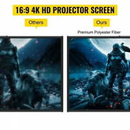 Detailed information about the product 90' Tripod Projector Screen with Stand 4K HD 16:9 Home Cinema Portable