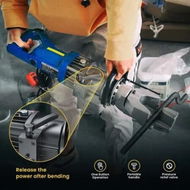 Detailed information about the product 900W Hydraulic Electric Rebar Bender RB-16mm Cutter Steel Reo Bar Bending 4 Sec Commercial Portable Construction Mechanical Processing Tool Shogun