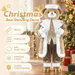 90cm Christmas Teddy Bear Standing Figurine Decoration Golden Santa Suit Animated Plush Indoor Home Holiday Ornament Festival Present Display Figure. Available at Crazy Sales for $99.95